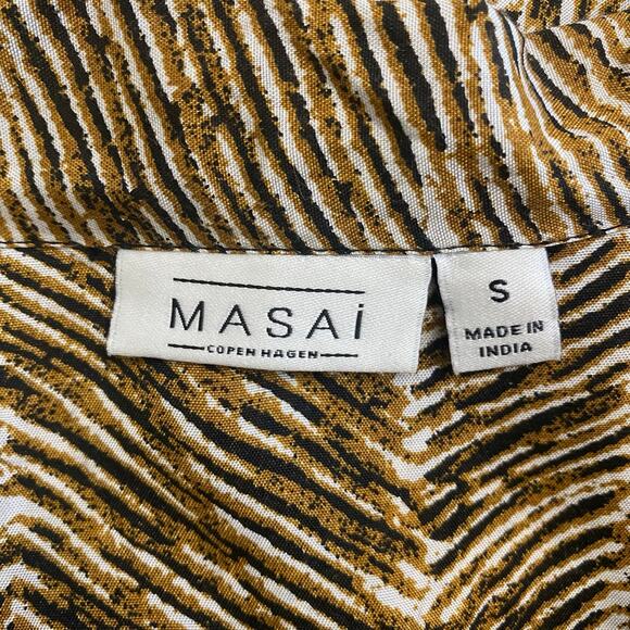 Masai Badutta Top V-Neck 3/4 Sleeve Size Small in color Tapenade - Picture 2 of 7